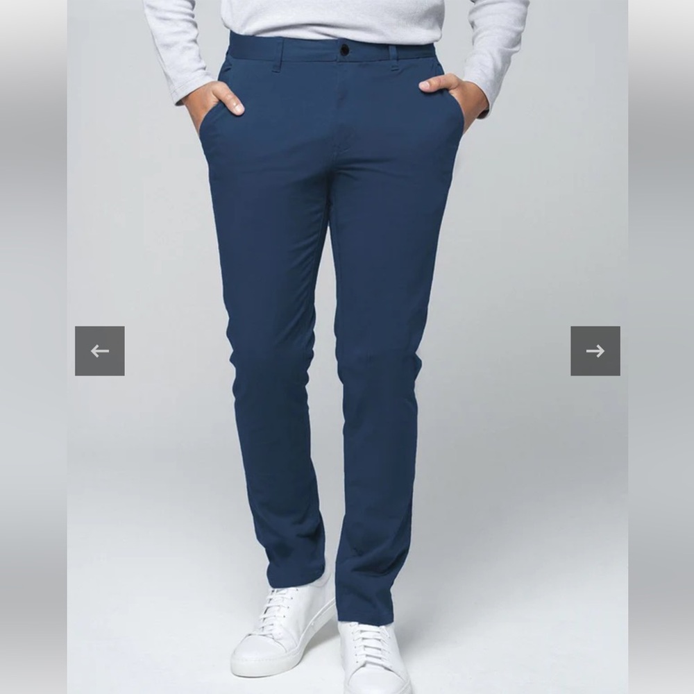 Rhone Tech Chino Twill Flat Front Pant Navy Size 38 X 32